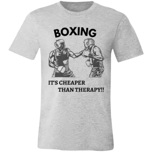 Boxing Cheaper Than Therapy Unisex Jersey Short-Sleeve T-Shirt