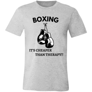 Boxing Cheaper Than Therapy Unisex Jersey Short-Sleeve T-Shirt