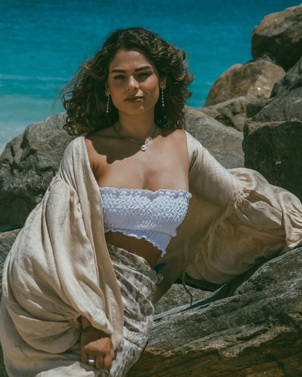 Circe kimono : champagne