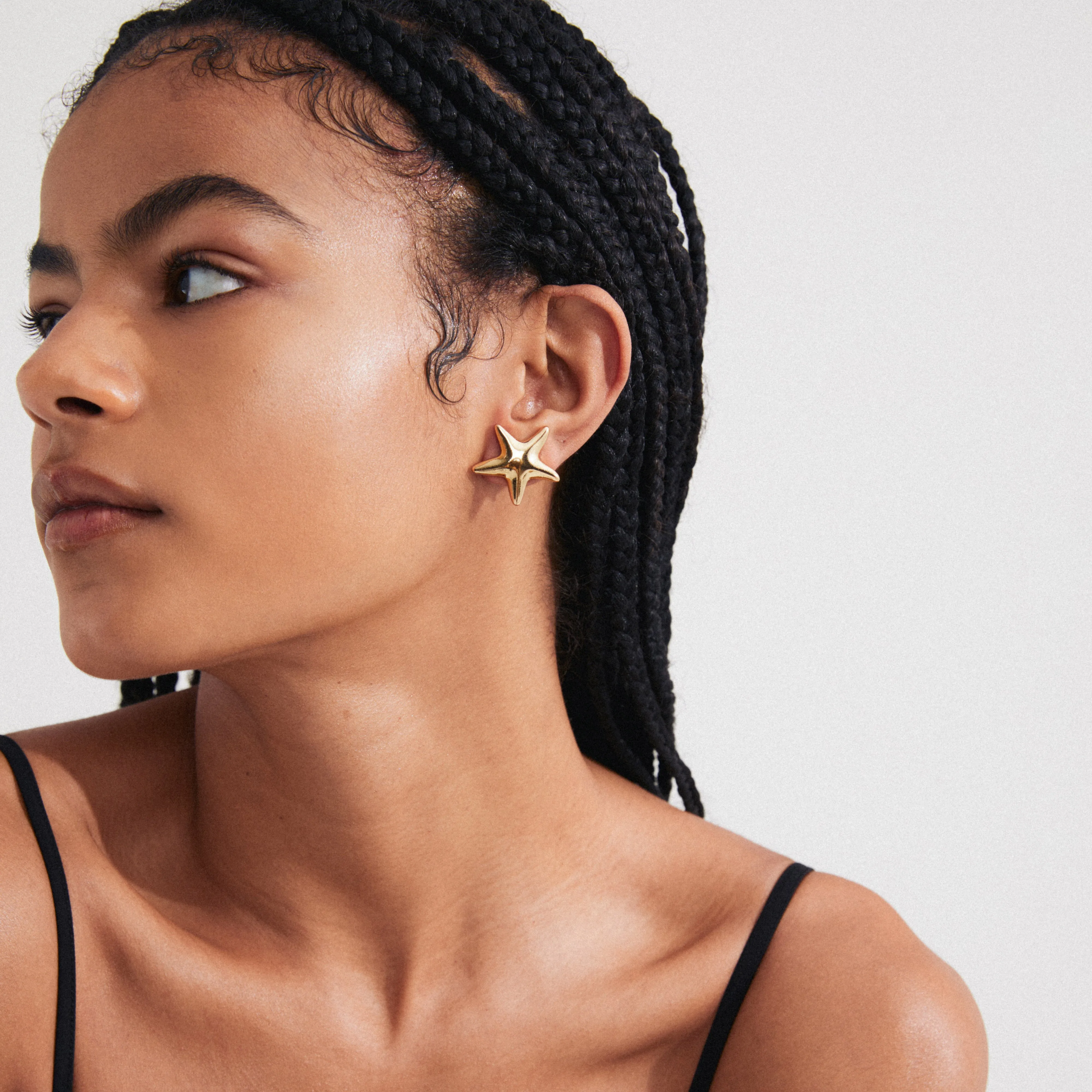 FORCE recycled earrings gold-plated