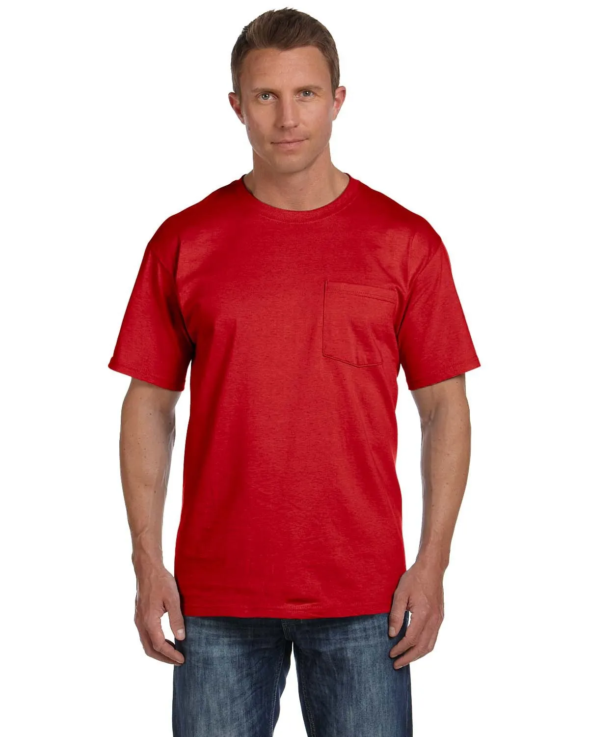 Fruit of the Loom Men's HD Cotton T-Shirt with a Pocket
