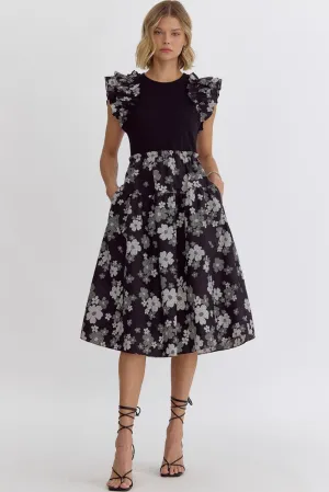 Gianna Pixel Floral Dress