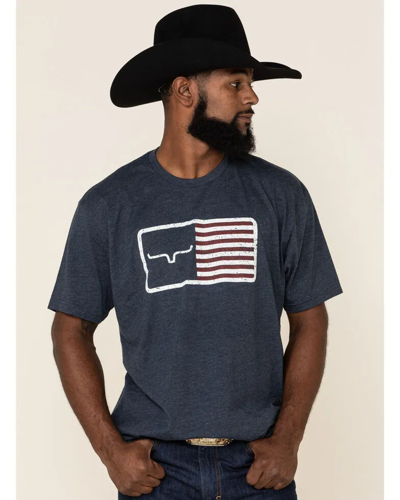 KIMES RANCH AMERICAN TRUCKER TEE (NAVY)