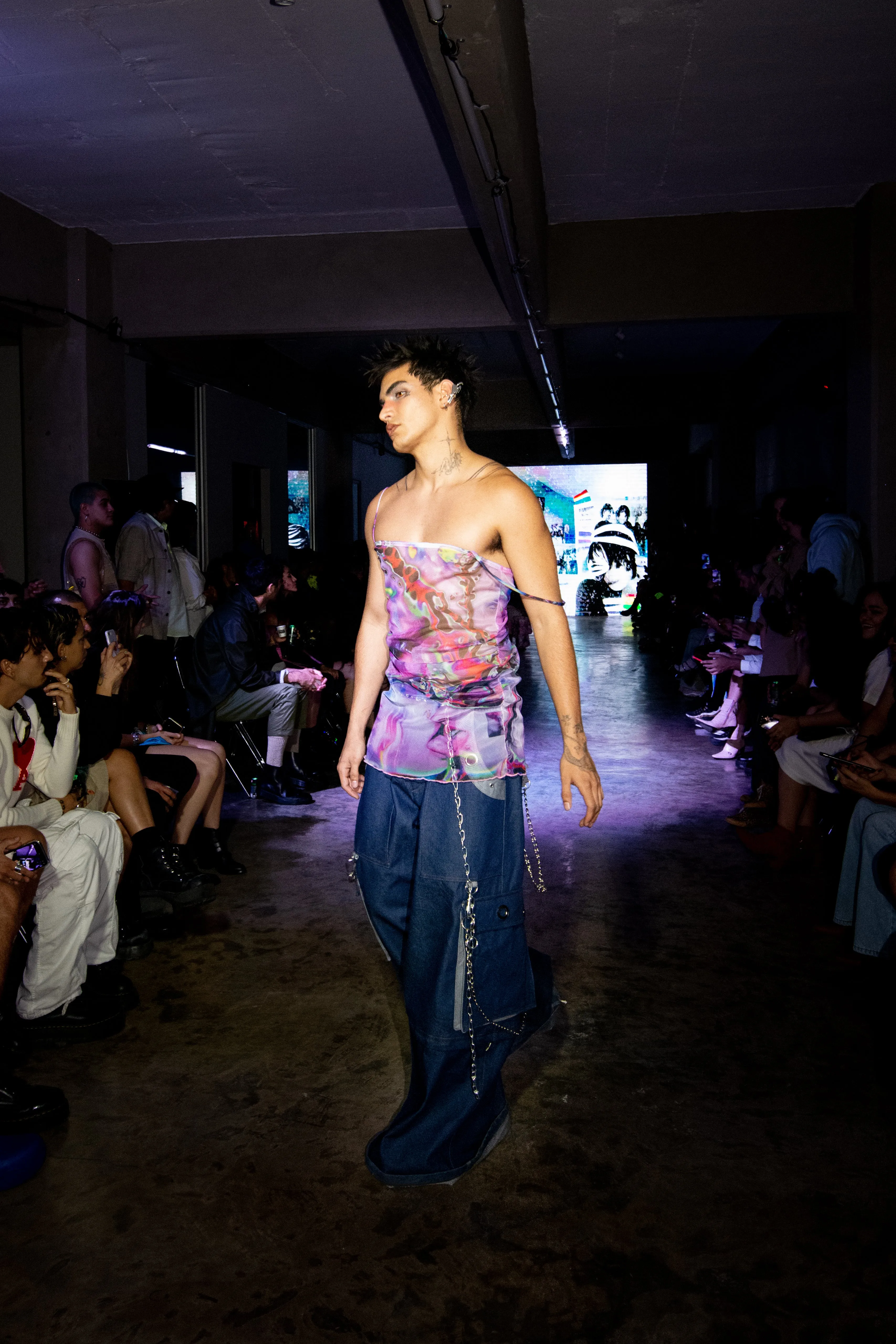 Punk Wide Leg Pants