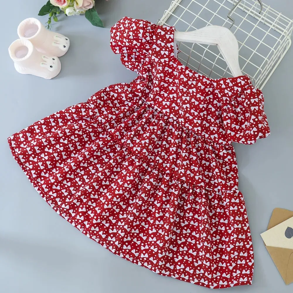 Summer Toddler Dresses Baby Girl Clothes Cute Flowers Print Princess Dress