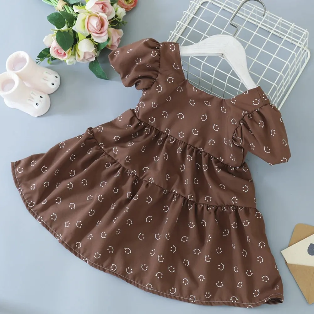 Summer Toddler Dresses Baby Girl Clothes Cute Flowers Print Princess Dress