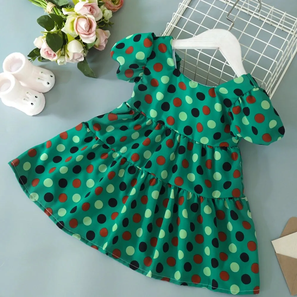 Summer Toddler Dresses Baby Girl Clothes Cute Flowers Print Princess Dress