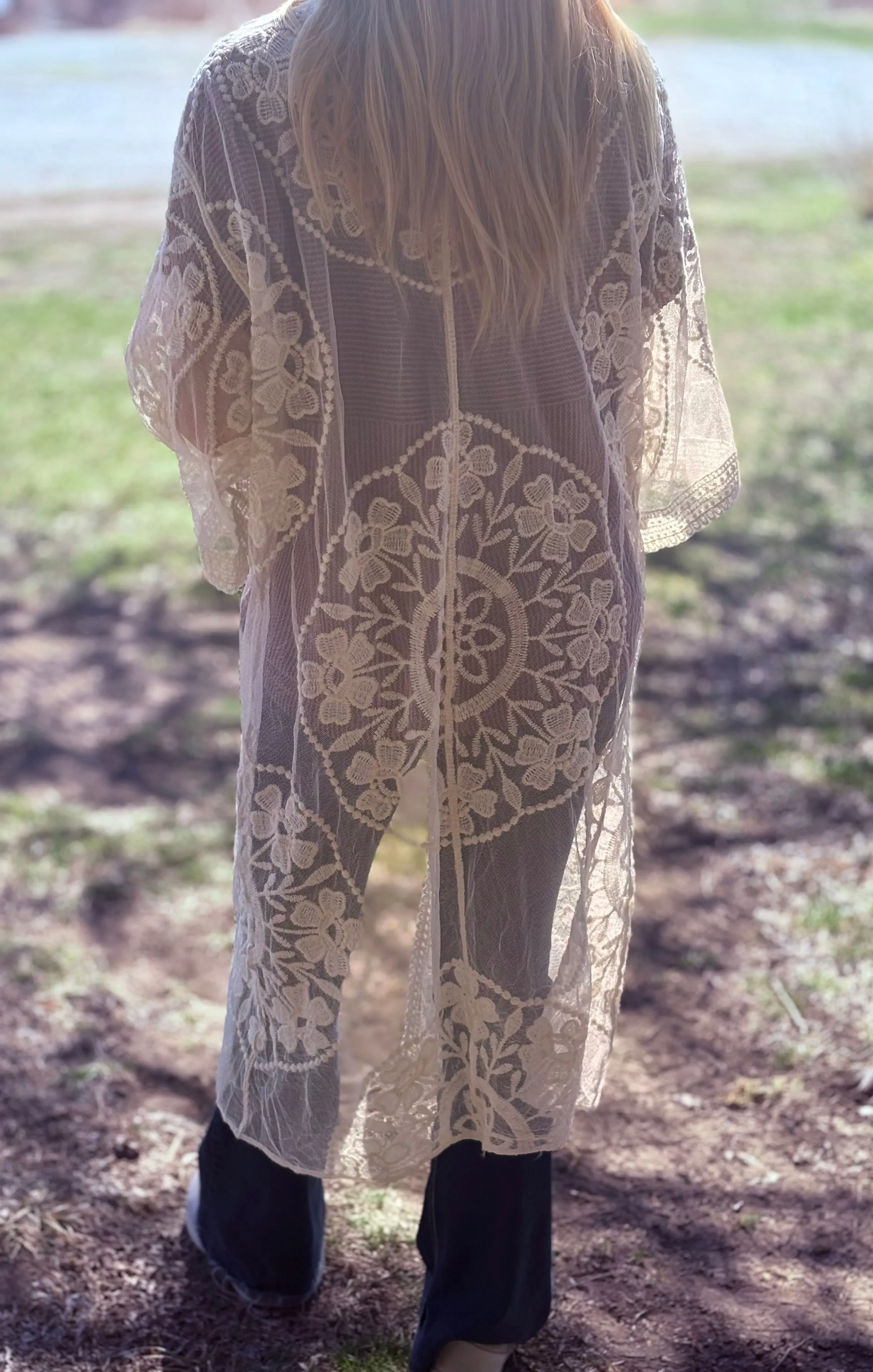 Sunset Lace Kimono