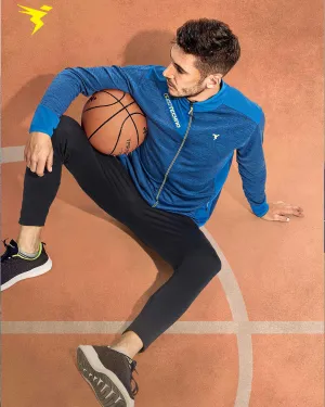TechnoSport Full Sleeve Dry Fit Pre-Winter Jacket for Men P-456 (Teal Blue)