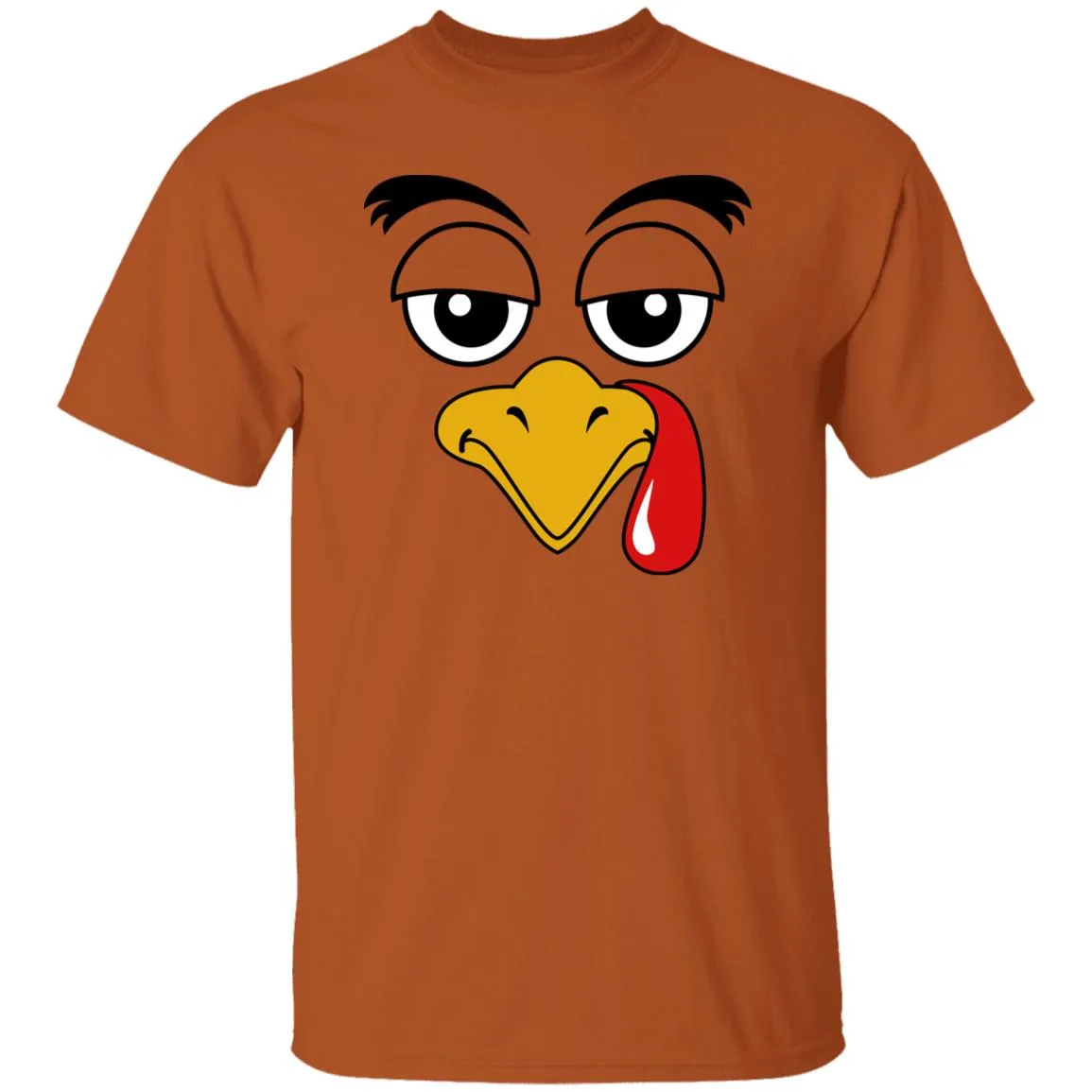 Thanksgiving Turkey Face Costume Funny Unsex T-Shirt