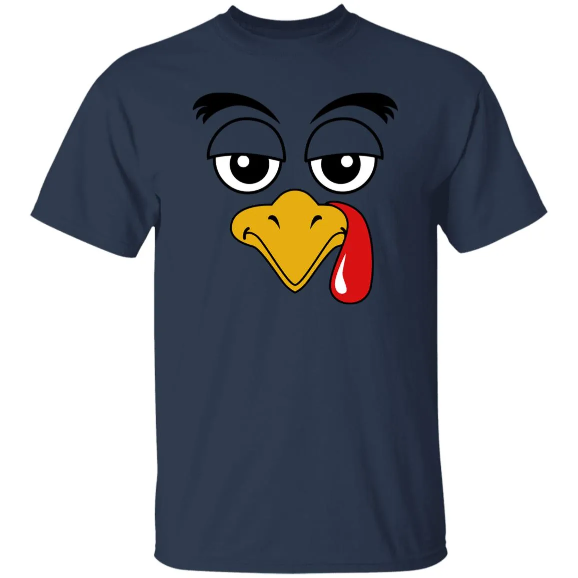 Thanksgiving Turkey Face Costume Funny Unsex T-Shirt