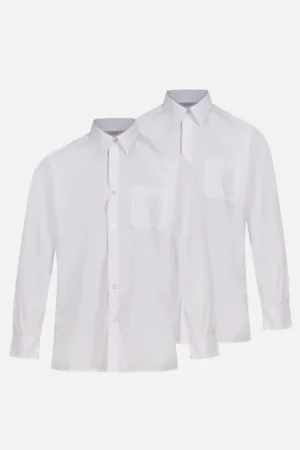 Trutex Easycare White Shirts - Long Sleeve - Twin Pack