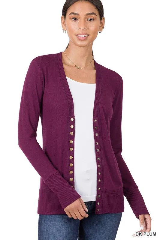 Zenana Button Snap Cardigans $22