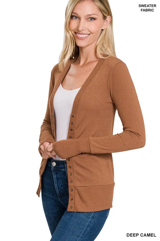 Zenana Button Snap Cardigans $22